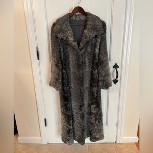 FOR SALE - Vintage 2000s Gray Curly Persian Lamb Coat